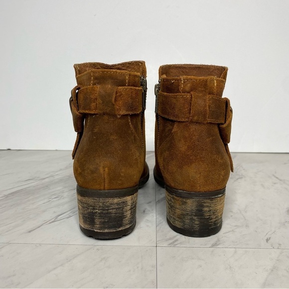 New! Born Morocco Brown Distressed Suede Bootie 6 1/2 - Picture 3 of 14